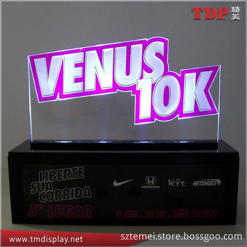 Manufacturer Acrylic LED Edge-Lit Sign for Advertising , High Bright Laser Cut Signage Display